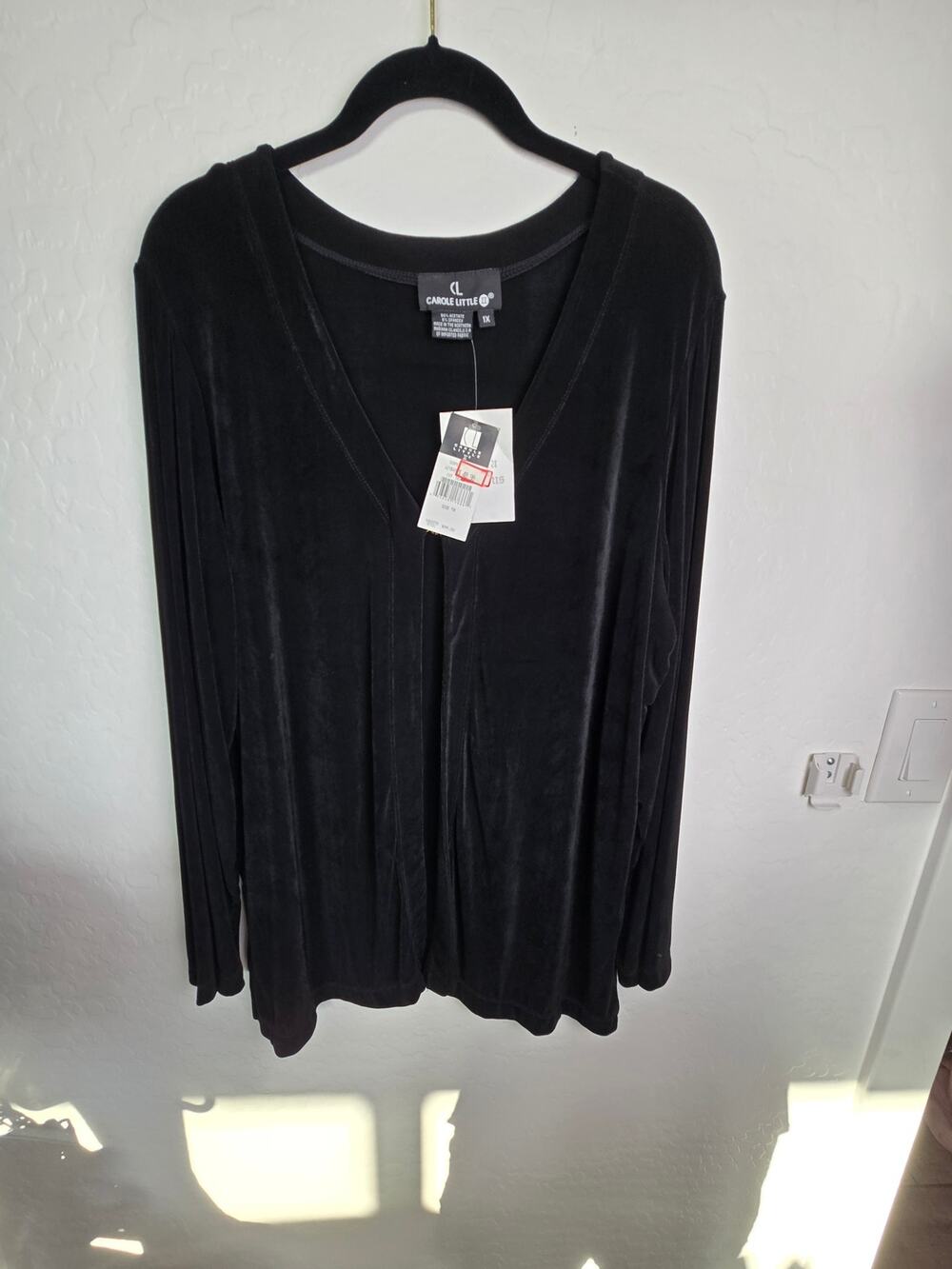 Carole Little NWT Black Duster size 1x
